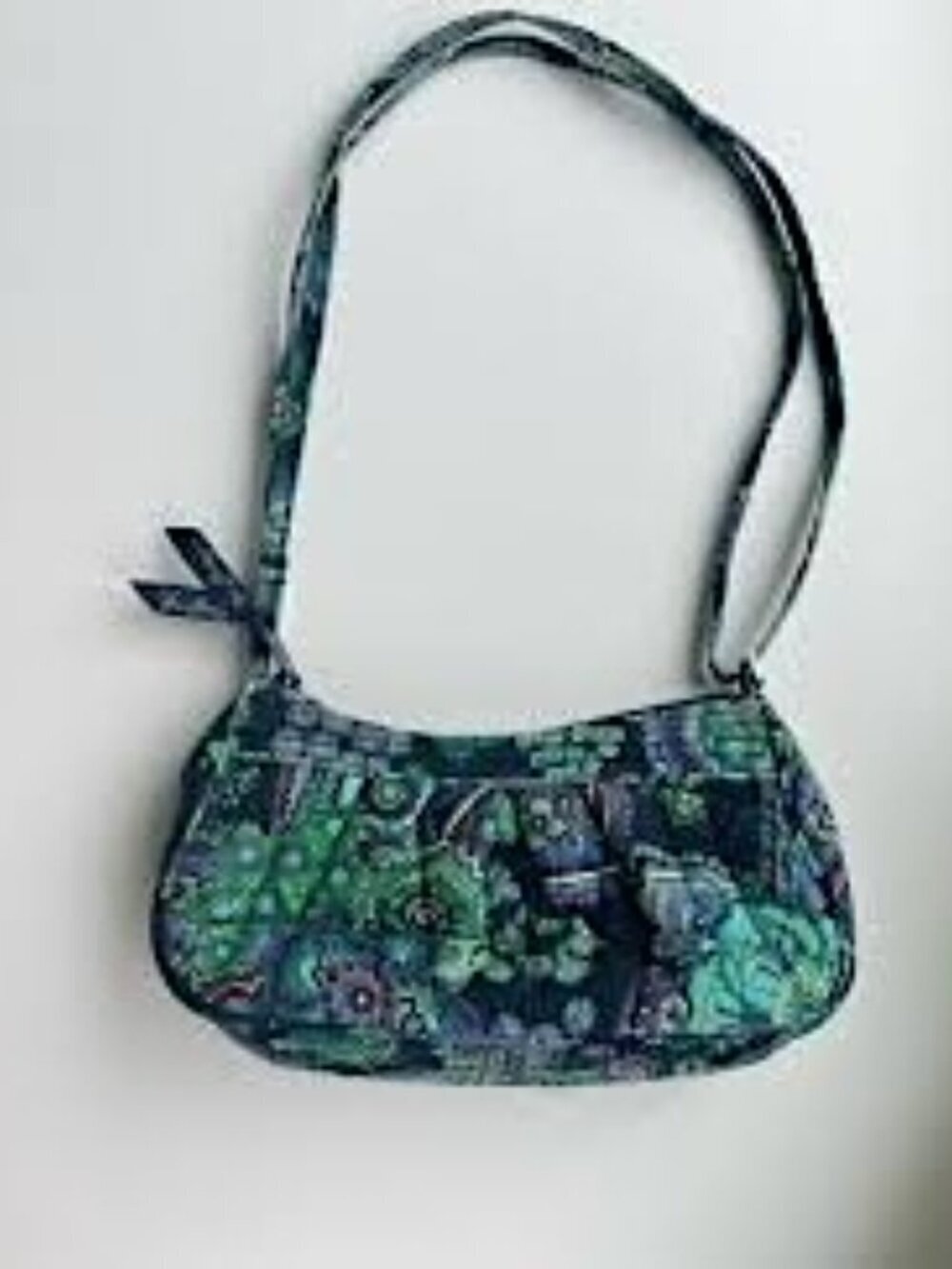 VERA BRADLEY Green Blue Rhapsody Paisley Quilted Bag Purse, EUC - Picture 2 of 10